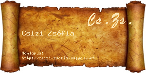 Csizi Zsófia névjegykártya