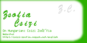 zsofia csizi business card